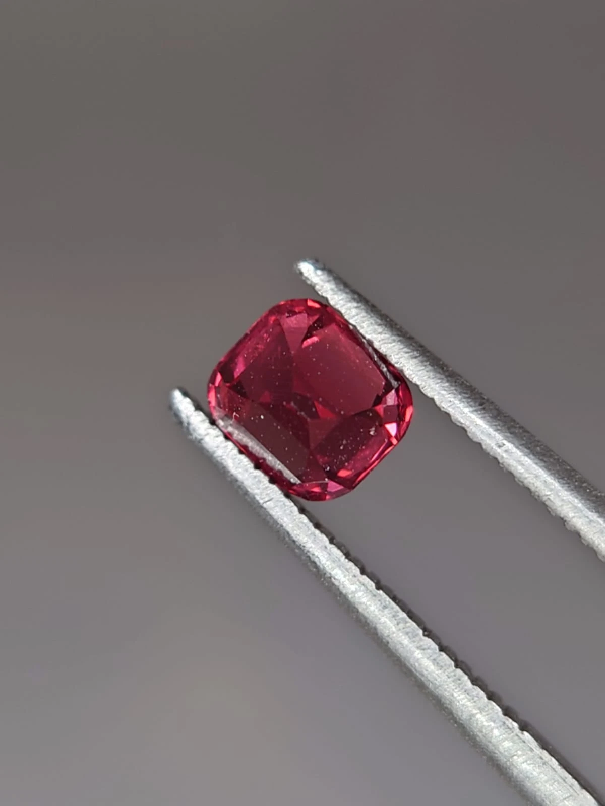 0.9ct Natural Red Cushion Faceted Umbalite Garnet from Tanzania — view 6